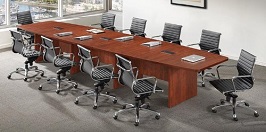 14 Boat Shaped Conference Table