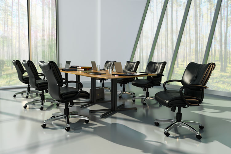 Conference room chairs with wheels