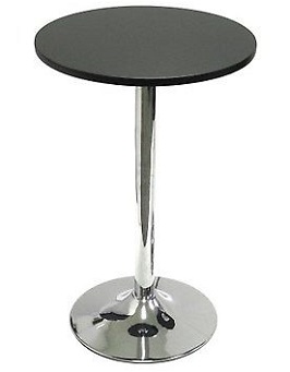 Winsome Wood 29 Round Dining Table; Black w-Metal Leg 2