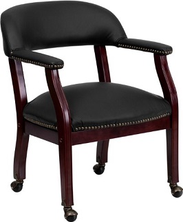 Flash Furniture B-Z100-LF-0005-BK-LEA-GG Black Leather
