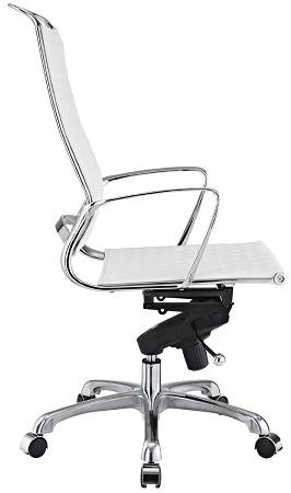 LexMod Vibe Modern Leather Highback Office Chair, White 2