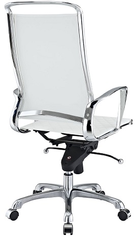 LexMod Vibe Modern Leather Highback Office Chair, White 3