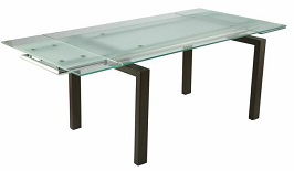 Modern Wenge & Frosted Glass Executive Desk 3